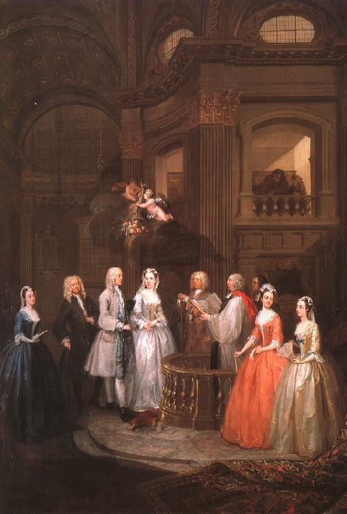 William Hogarth The Wedding of Stephen Beckingham and Mary Cox France oil painting art